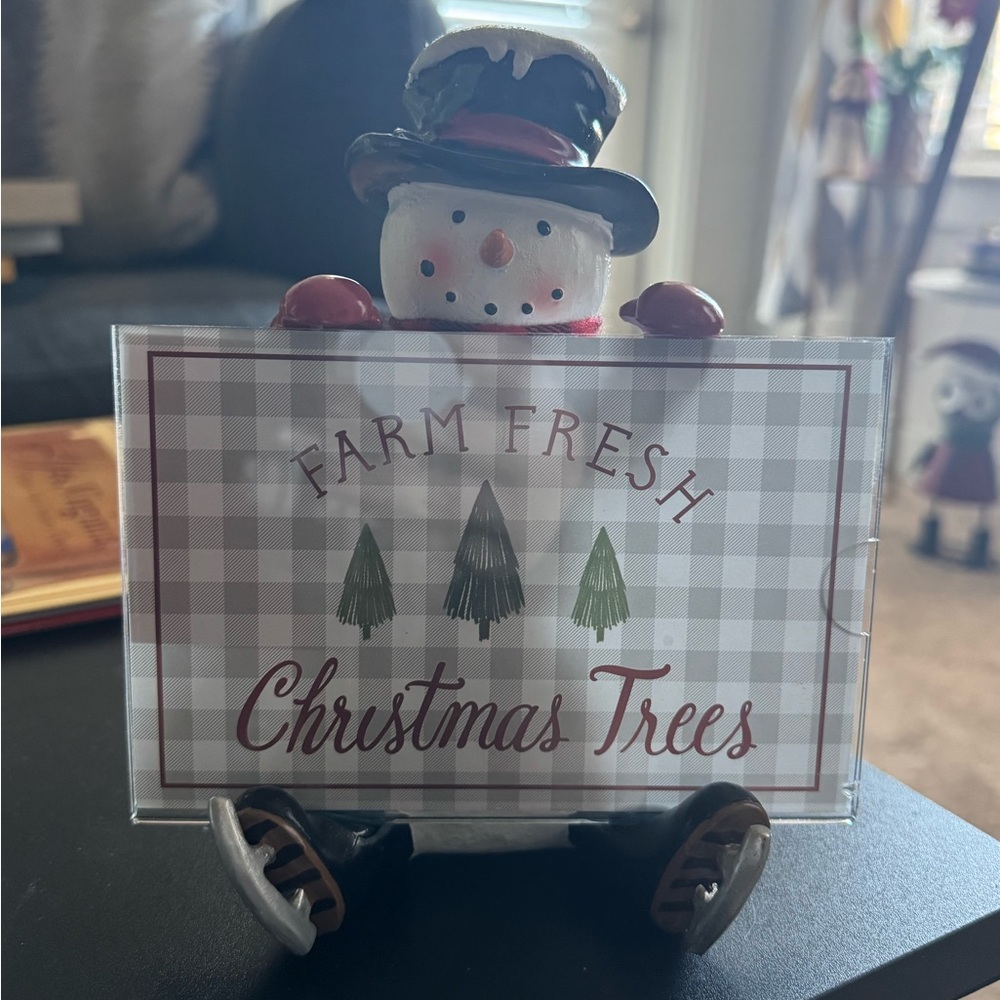 Snowman picture frame